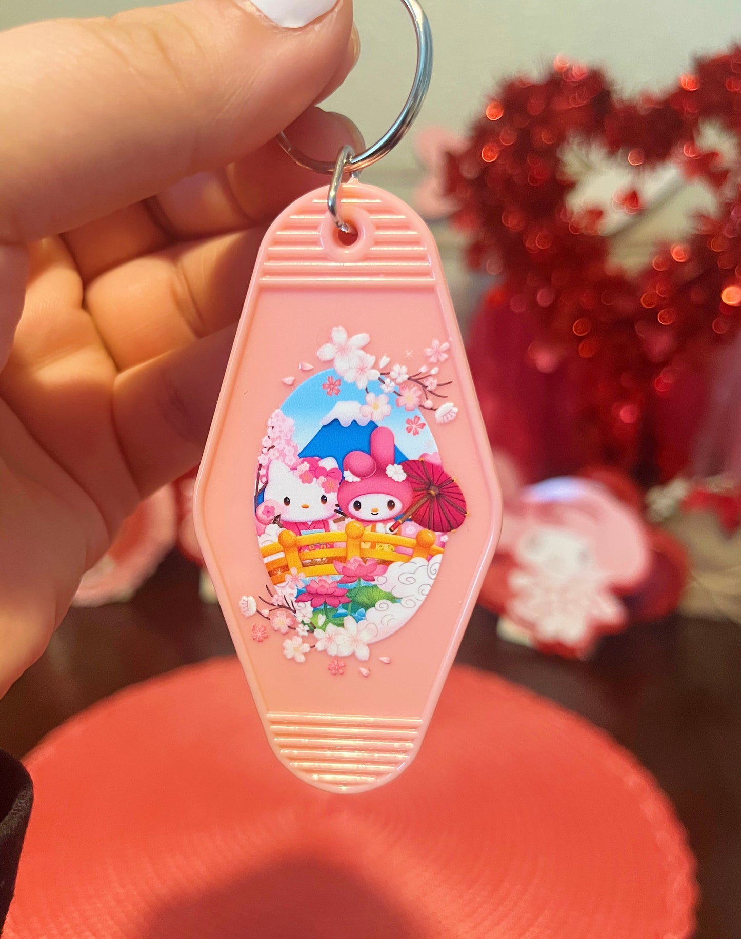 Hk blossom key chain